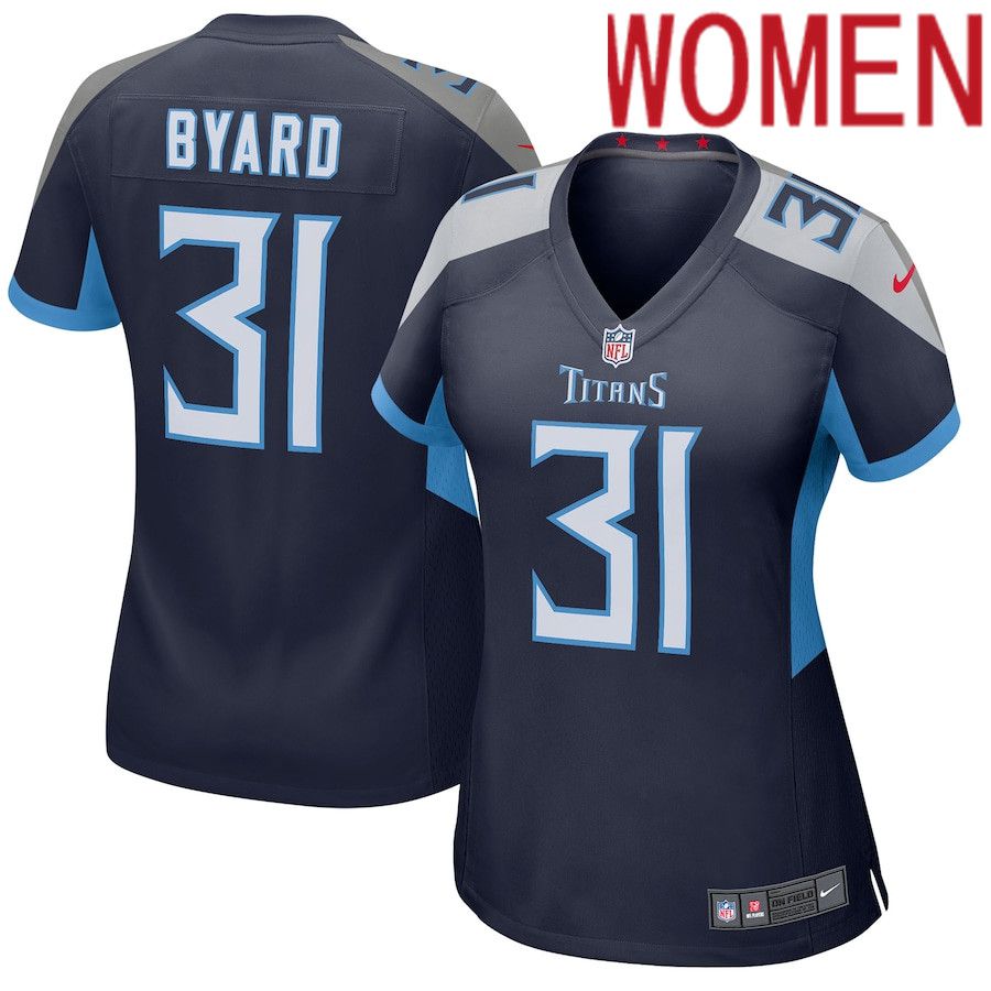 Women Tennessee Titans 31 Kevin Byard Nike Navy Player Game NFL Jersey